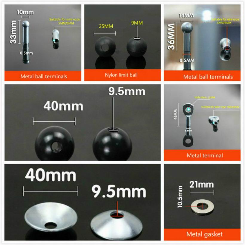 Lat Pulldown Cable - Gym Steel Wire Joints Fitness Equipment