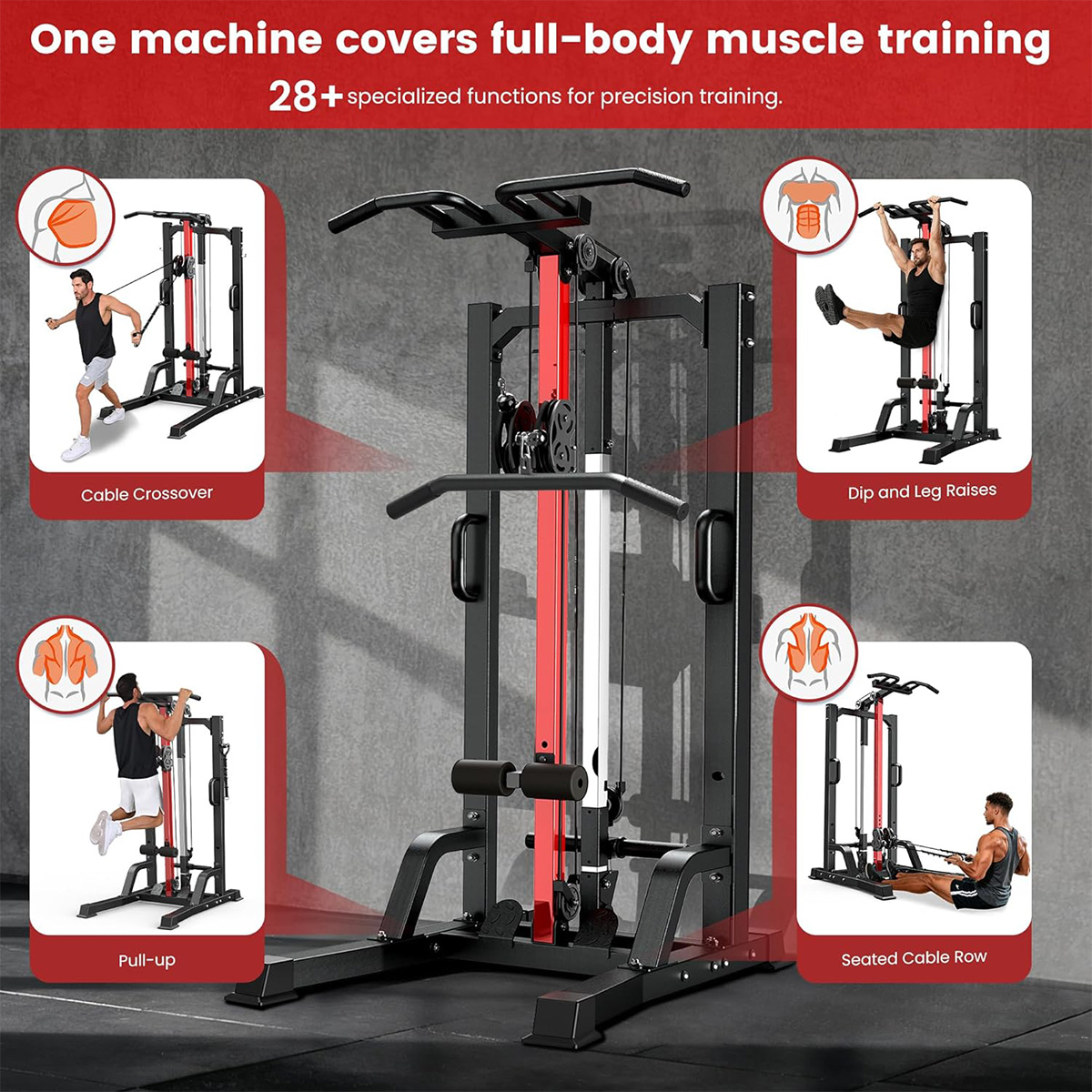 Pooboo Home Gym Machine - High - Leg Home Gym Workout review and price