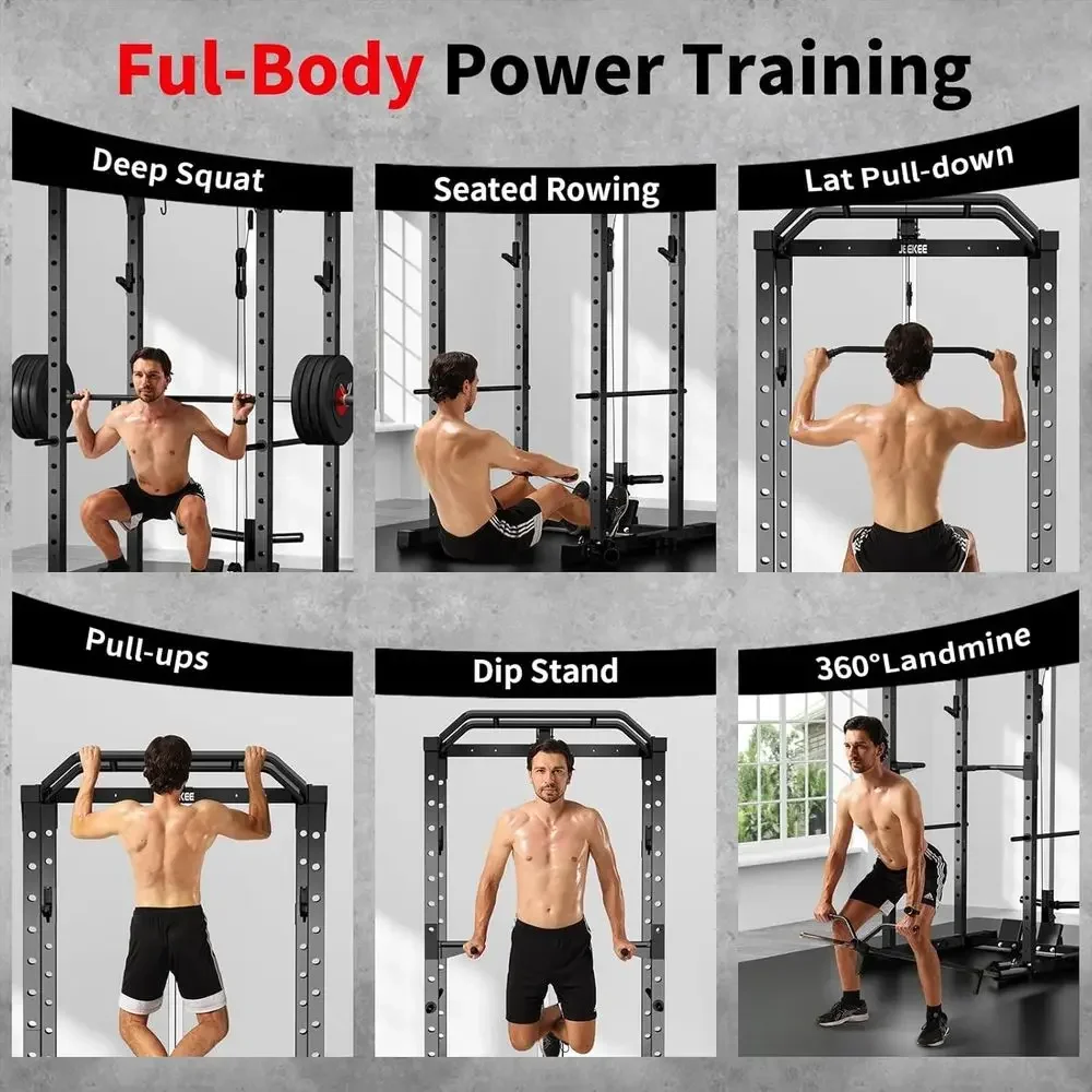 2000LBS Capacity Power Rack wi - Lat Pulldown Cable review and price