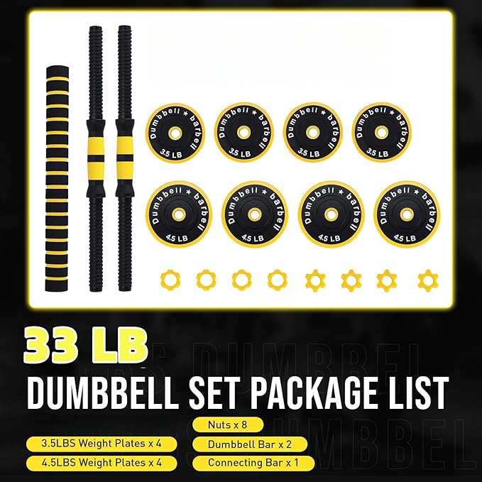 Adjustable Weights Set for Hom - Home Gym Yellow review and price