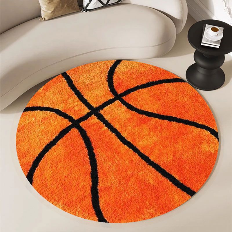 Basketball Pattern Round Rug F - Home Gym Hack review and price
